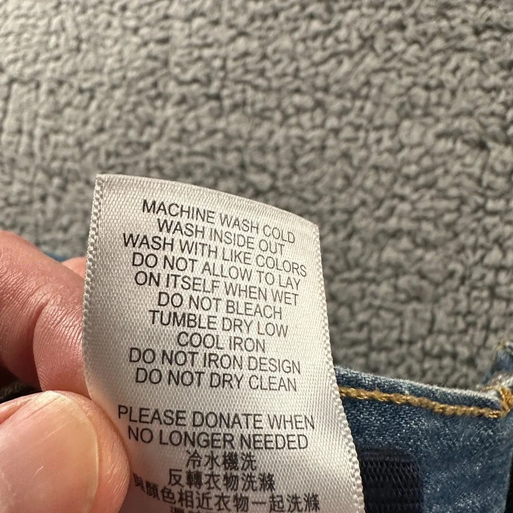Levis 501 S Jeans Womens 12‎ Premium Button Fly Straight Leg Skinny Distressed